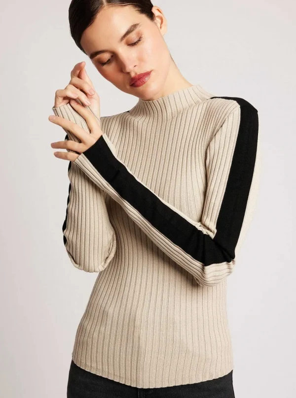 Women Blanc Noir Sweaters*Blair Mock Neck Sweater