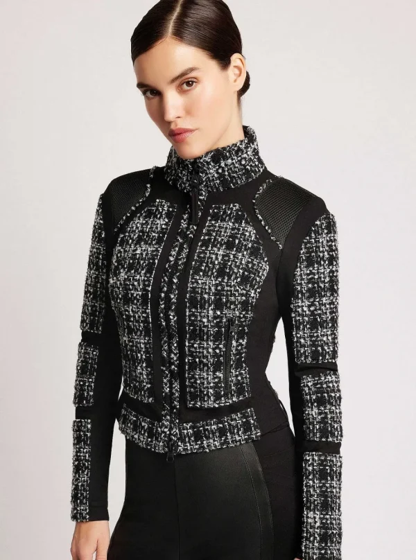 Women Blanc Noir Motos*Boucle Moto Mesh Jacket