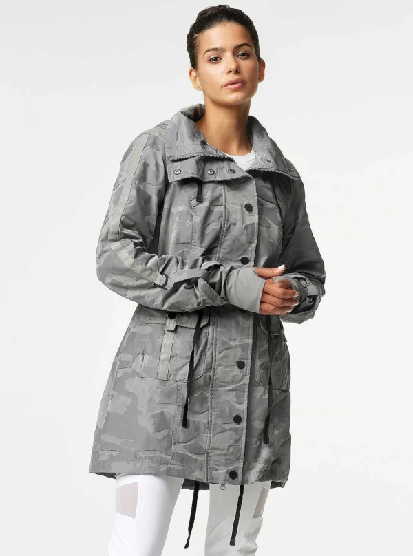 Women Blanc Noir Jackets & Anoraks*Camo Anorak - Medium Gray Sharkskin