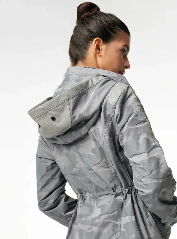 Women Blanc Noir Jackets & Anoraks*Camo Anorak - Medium Gray Sharkskin