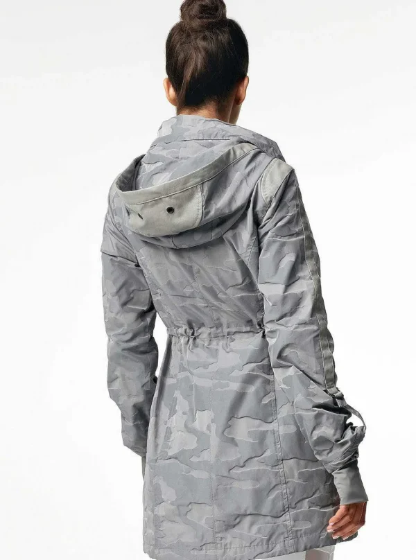 Women Blanc Noir Jackets & Anoraks*Camo Anorak - Medium Gray Sharkskin