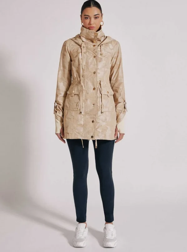 Women Blanc Noir Jackets & Anoraks*Camo Anorak Gold - Irish Cream