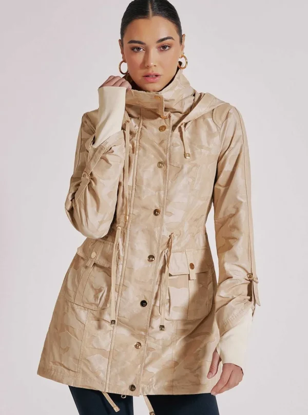 Women Blanc Noir Jackets & Anoraks*Camo Anorak Gold - Irish Cream