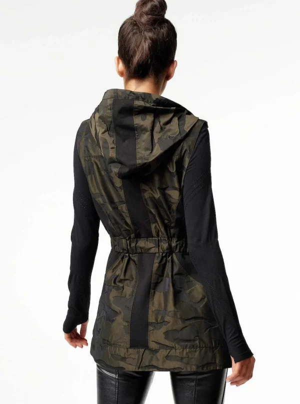 Women Blanc Noir Olive*Camo Elongated Vest