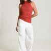 Women Blanc Noir Cranberry*Charlotte Mock Neck Tank