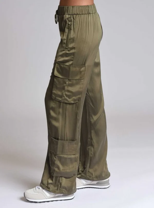 Women Blanc Noir Bottoms*Chelsea Silk Wide Leg Pant