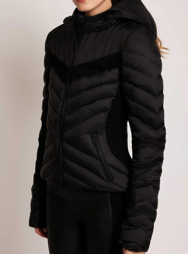 Women Blanc Noir Puffers & Coats*Chevron Stripe Down Filled Puffer Jacket