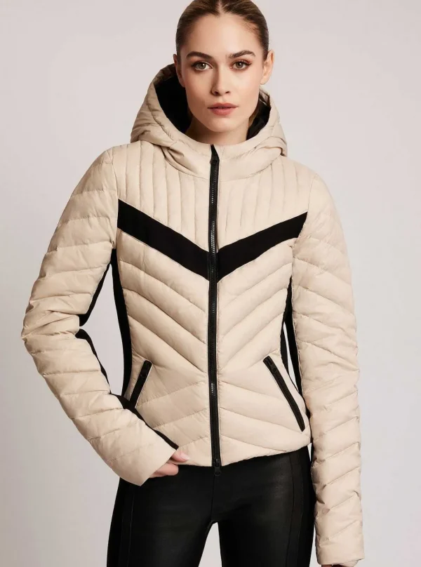 Women Blanc Noir Puffers & Coats*Chevron Stripe Down Filled Puffer Jacket