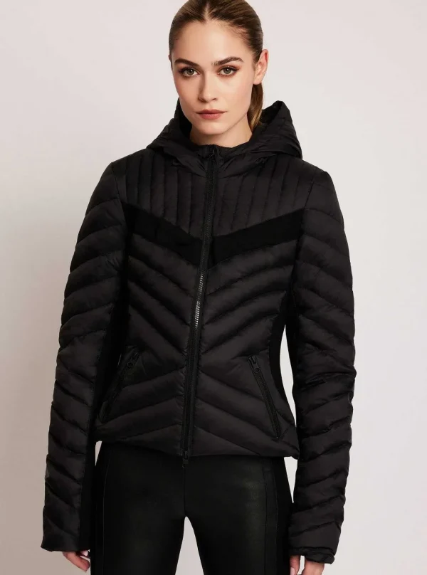 Women Blanc Noir Puffers & Coats*Chevron Stripe Down Filled Puffer Jacket