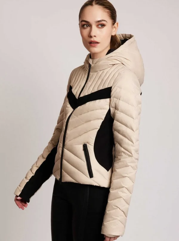 Women Blanc Noir Puffers & Coats*Chevron Stripe Down Filled Puffer Jacket