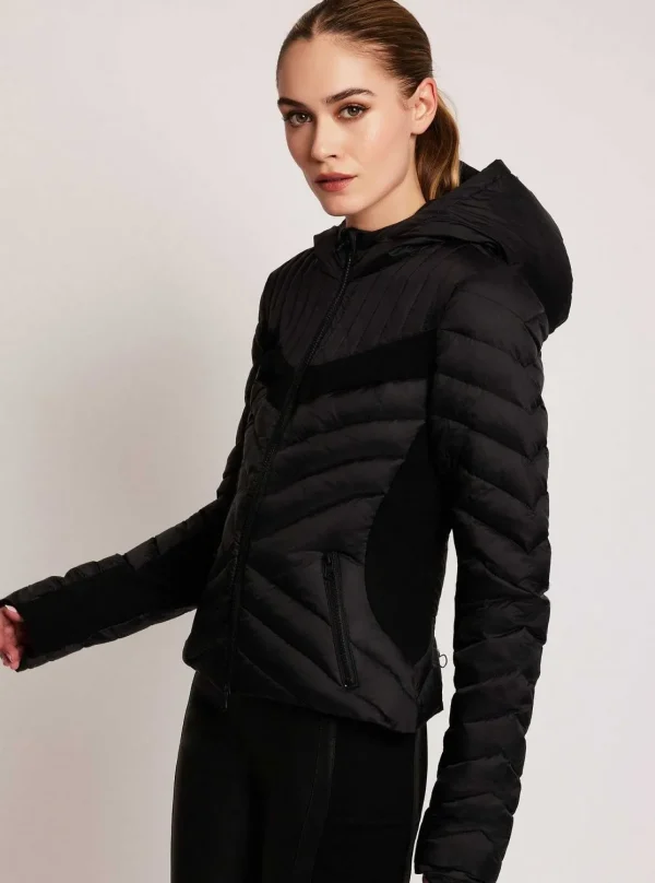 Women Blanc Noir Puffers & Coats*Chevron Stripe Down Filled Puffer Jacket