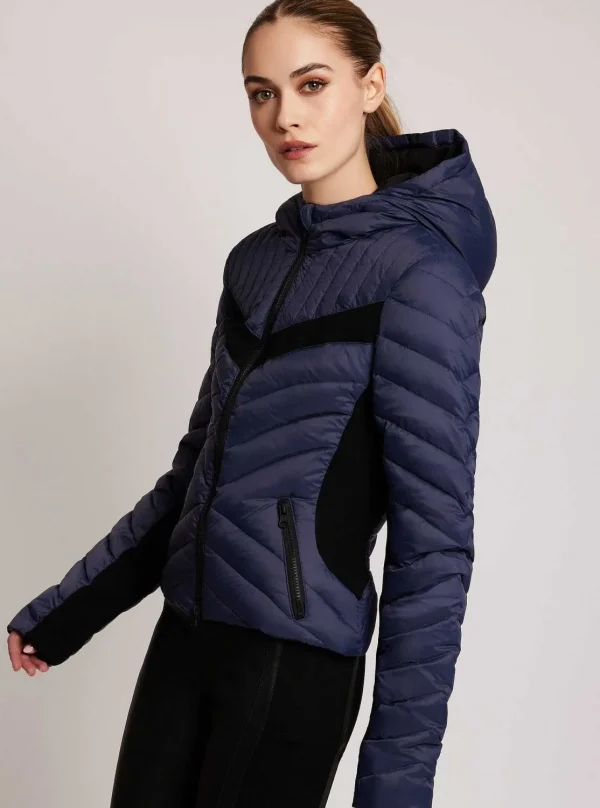 Women Blanc Noir Puffers & Coats*Chevron Stripe Down Filled Puffer Jacket