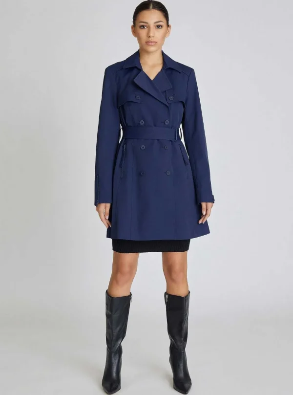 Women Blanc Noir Naval Blue*Classic Trench Coat