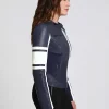 Women Blanc Noir Naval Blue*Claudine Leather Racer Jacket