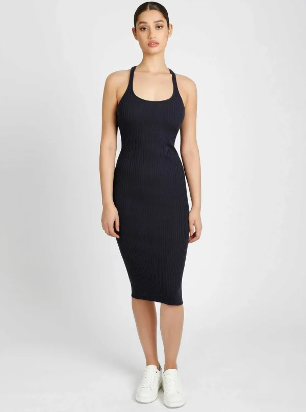 Women Blanc Noir Naval Blue*Color Block Dress