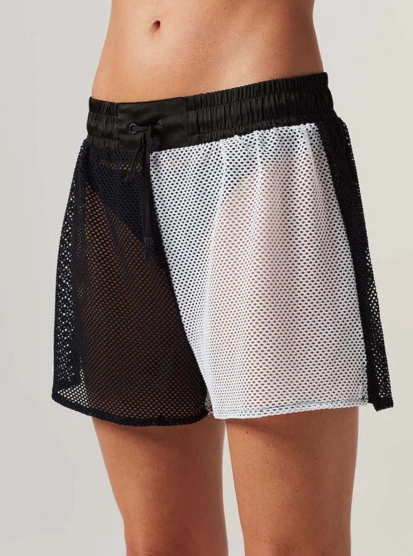 Women Blanc Noir Bottoms*Color Blocked Poolside Short