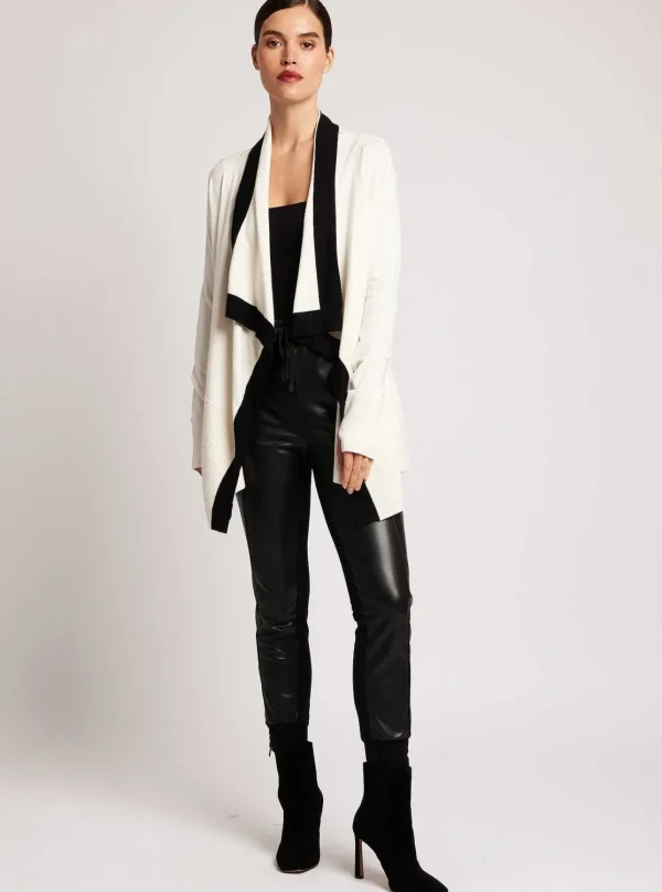 Women Blanc Noir Sweaters*Color Blocked Portola Cardigan