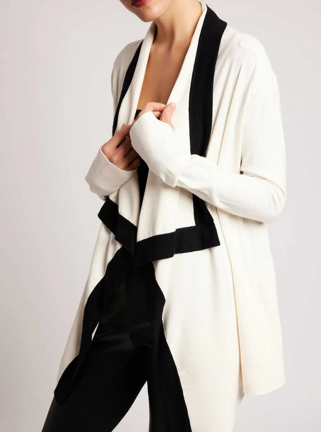 Women Blanc Noir Tops*Color Blocked Portola Cardigan
