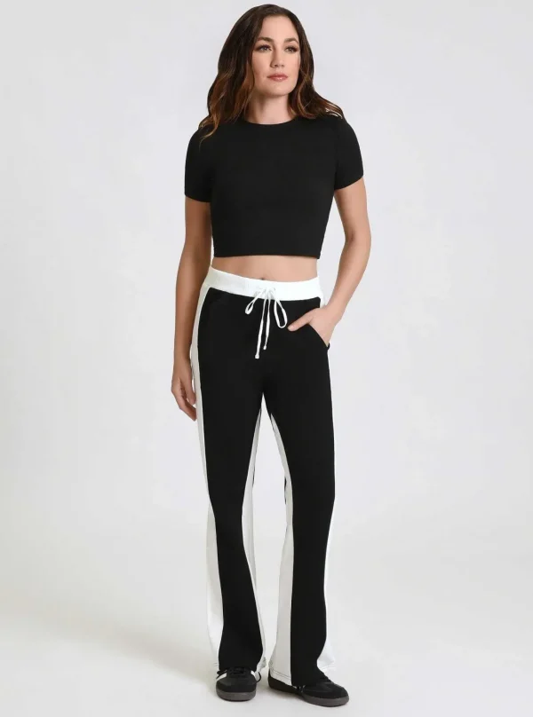 Women Blanc Noir Bottoms*Color Blocked Wide Leg Pant