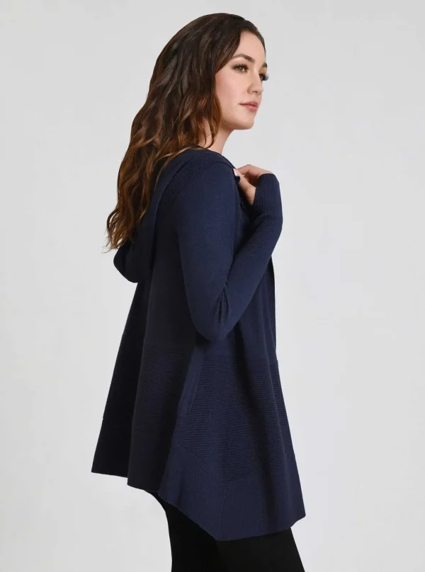 Women Blanc Noir Naval Blue*Cropped Portola Cardigan