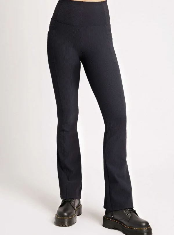 Women Blanc Noir Bottoms*Directional Rib Bootcut