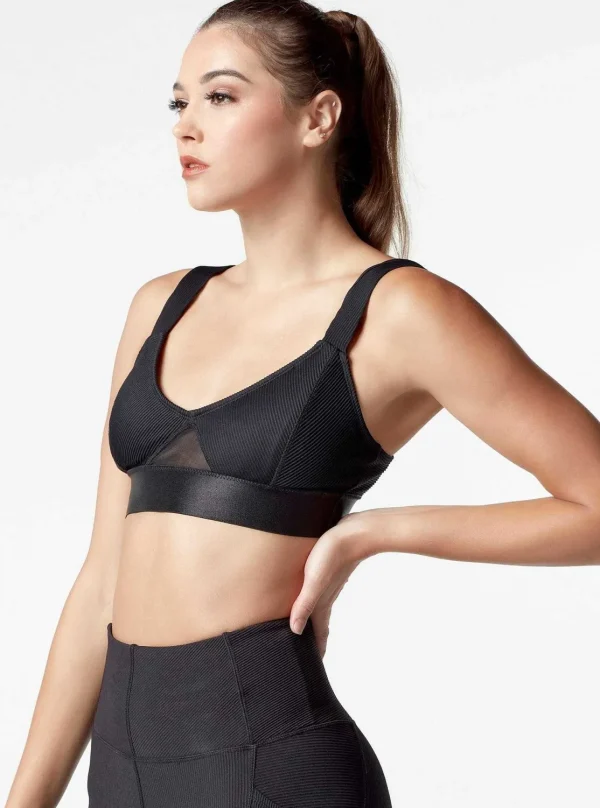 Women Blanc Noir Activewear*Directional Rib Bra