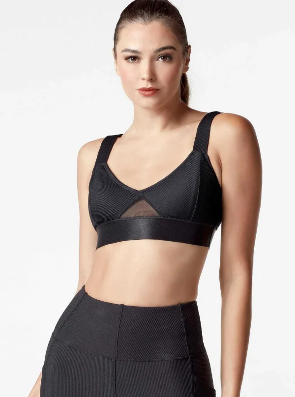 Women Blanc Noir Tops*Directional Rib Bra