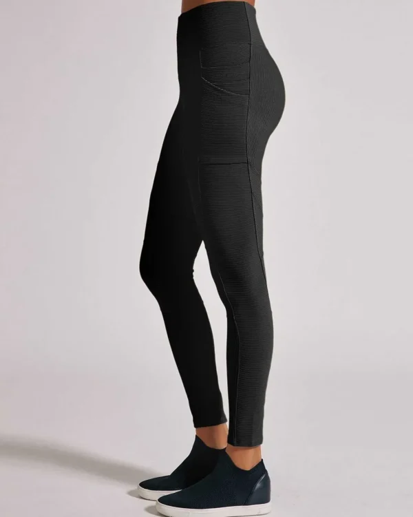 Women Blanc Noir Bottoms*Directional Rib Legging