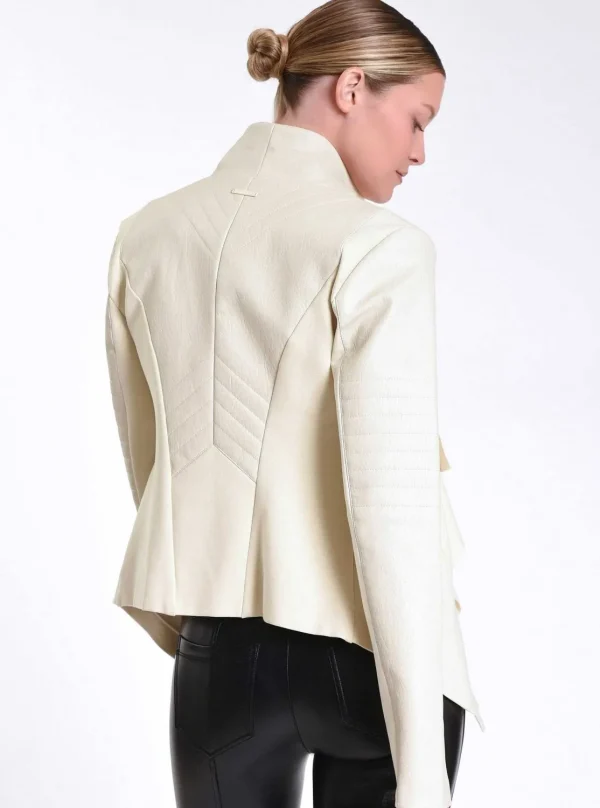 Women Blanc Noir Travel*Drape Front Jacket