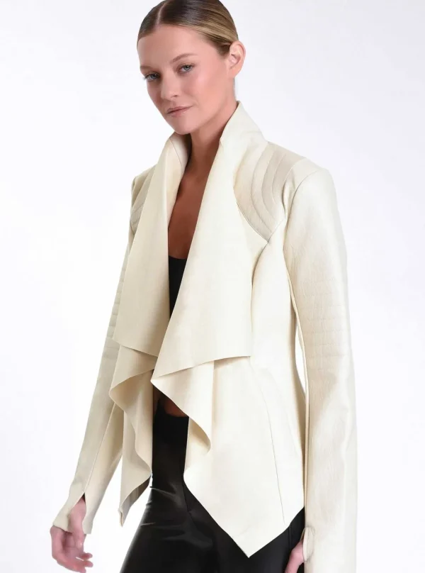 Women Blanc Noir Travel*Drape Front Jacket