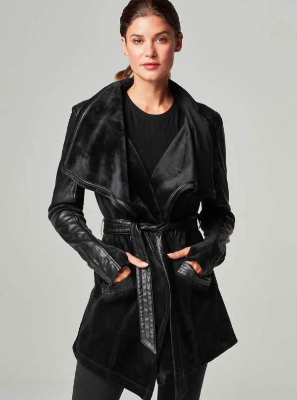 Women Blanc Noir Travel*Drape Velour Jacket