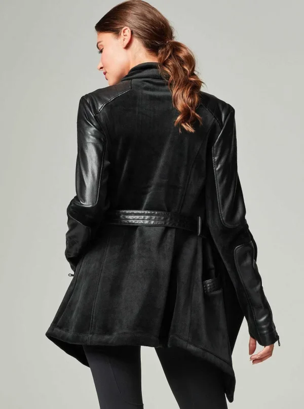 Women Blanc Noir Travel*Drape Velour Jacket