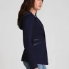 Women Blanc Noir Naval Blue*Gayatri Hooded Blazer