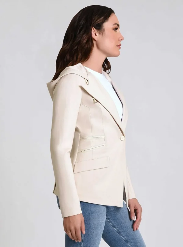 Women Blanc Noir Naval Blue*Gayatri Hooded Blazer