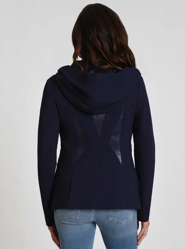 Women Blanc Noir Naval Blue*Gayatri Hooded Blazer