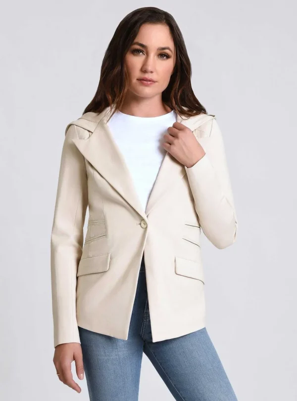 Women Blanc Noir Naval Blue*Gayatri Hooded Blazer