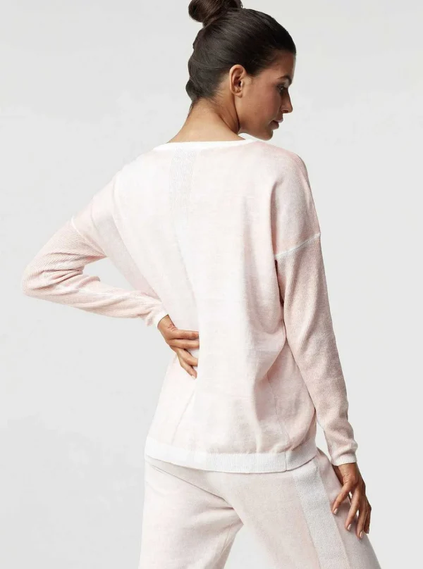 Women Blanc Noir Peach*Huntress Boyfriend Sweater