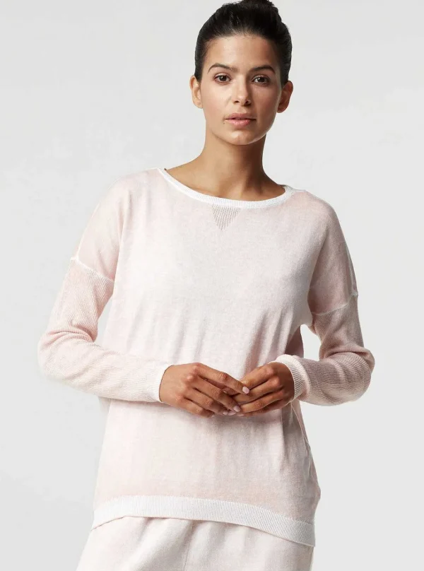 Women Blanc Noir Peach*Huntress Boyfriend Sweater