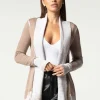 Women Blanc Noir Sweaters*Huntress Drape Front Cardigan