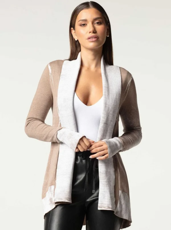 Women Blanc Noir Sweaters*Huntress Drape Front Cardigan