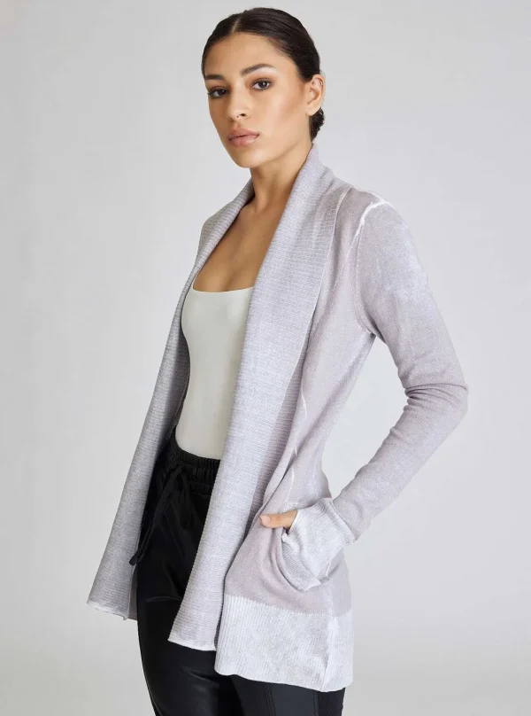 Women Blanc Noir Sweaters*Huntress Drape Front Cardigan