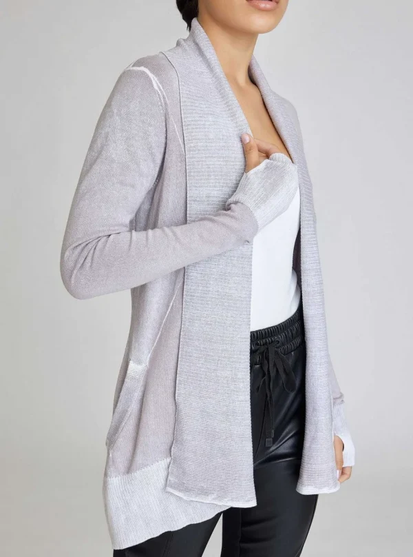 Women Blanc Noir Sweaters*Huntress Drape Front Cardigan