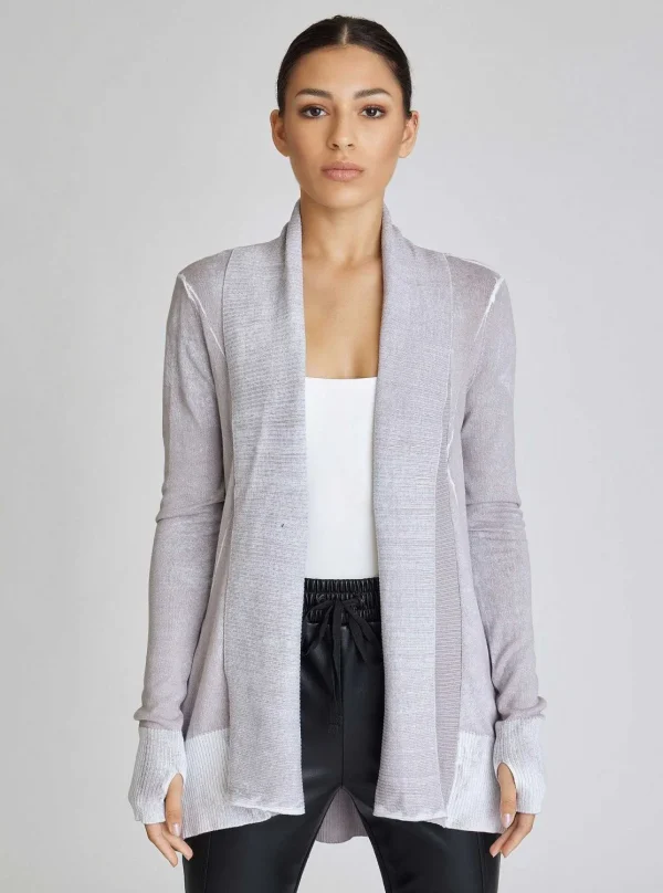 Women Blanc Noir Sweaters*Huntress Drape Front Cardigan