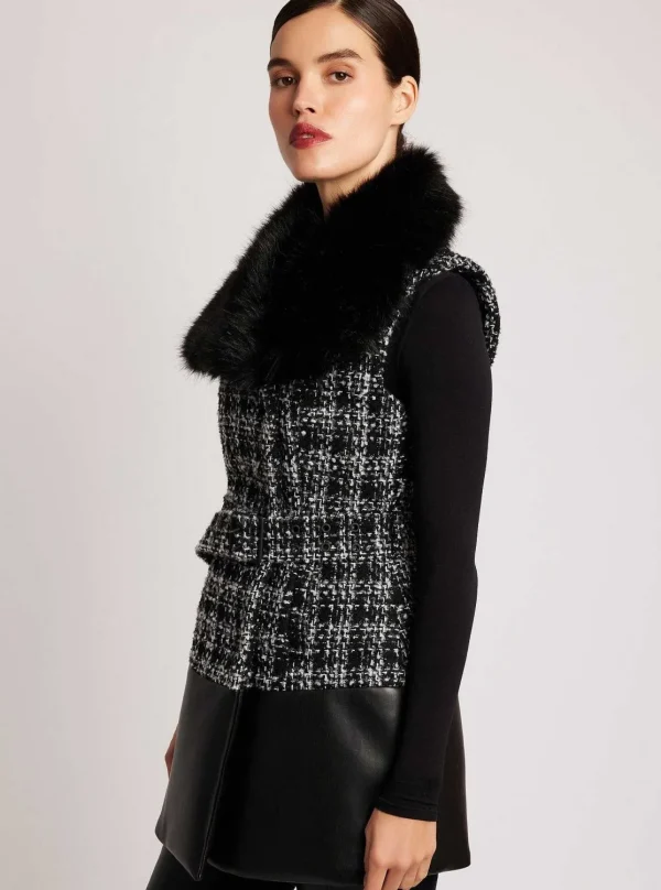 Women Blanc Noir Puffers & Coats*Irina Boucle Long Vest