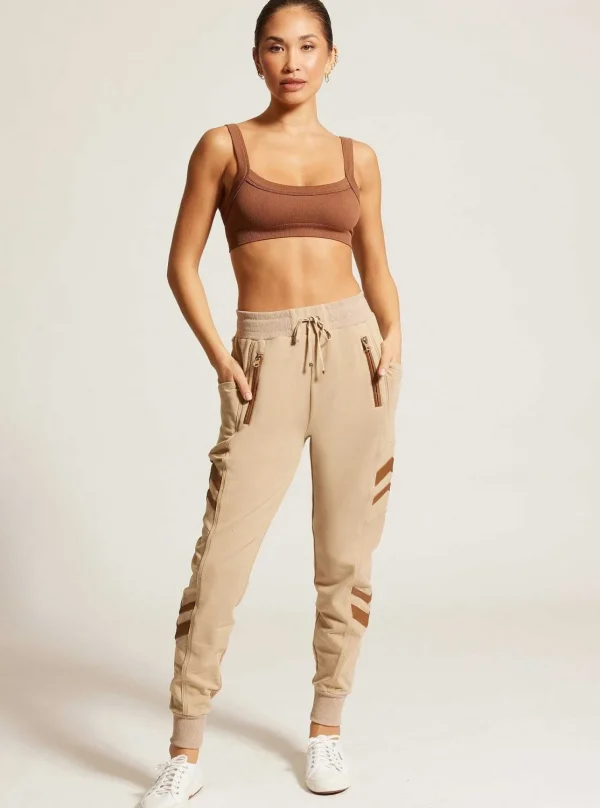 Women Blanc Noir Bottoms*Katia Jogger Gold Trims