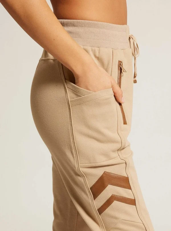 Women Blanc Noir Bottoms*Katia Jogger Gold Trims