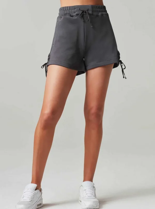 Women Blanc Noir Bottoms*Lace Up Shorts