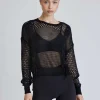 Women Blanc Noir Tops*Lace Up Sweatshirt