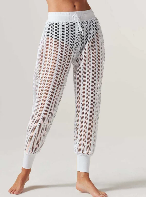 Women Blanc Noir Bottoms*Linear Mesh Jogger