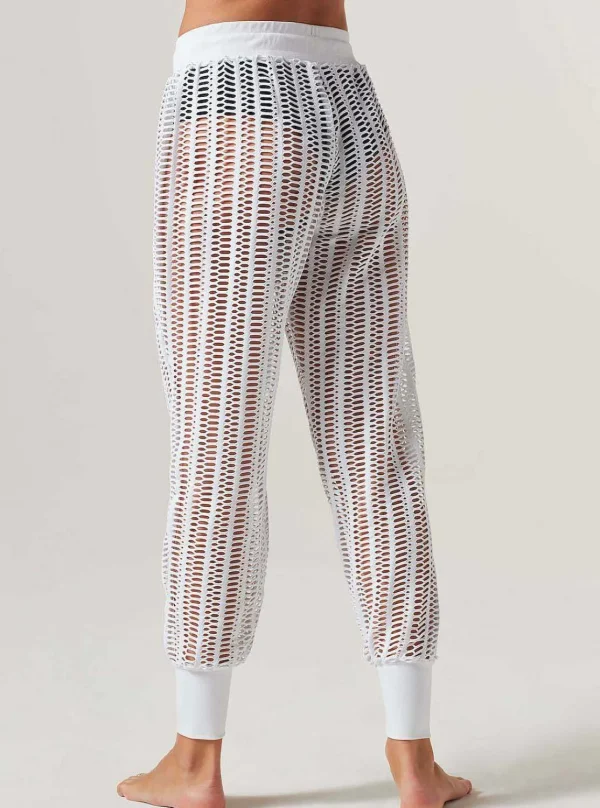 Women Blanc Noir Bottoms*Linear Mesh Jogger